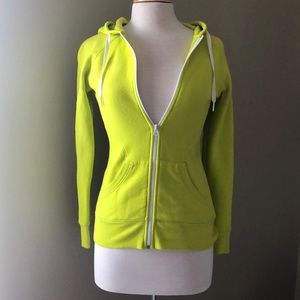 Yellow green zip up